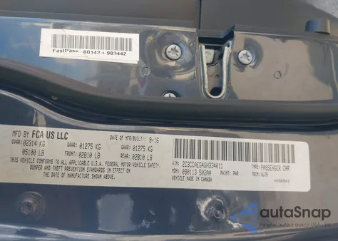 2016 Chrysler 300C from USA, damaged, VIN 2C3CCAEG4GH334011